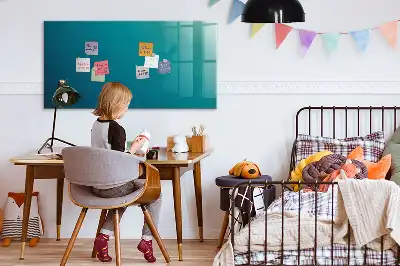 Magnetic dry erase board with sea abstraction design