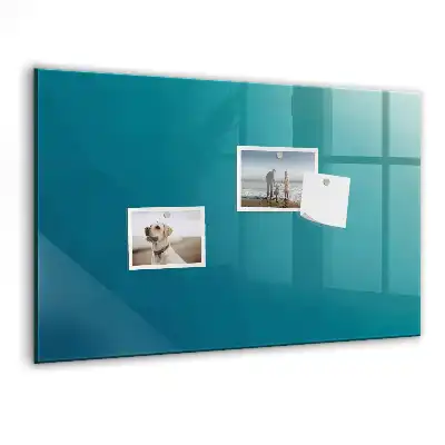 Magnetic dry erase board with sea abstraction design