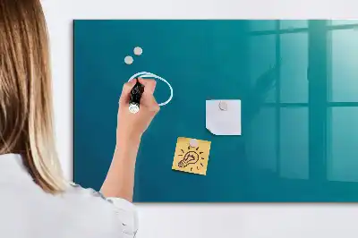 Magnetic dry erase board with sea abstraction design