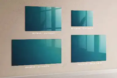Magnetic dry erase board with sea abstraction design