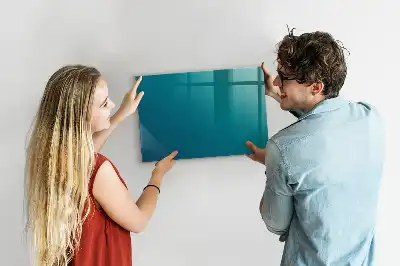 Magnetic dry erase board with sea abstraction design