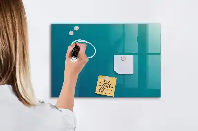 Magnetic dry erase board with sea abstraction design