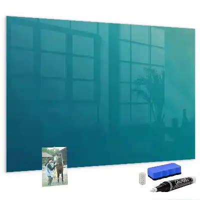 Magnetic dry erase board with sea abstraction design
