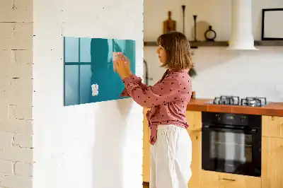 Magnetic dry erase board with sea abstraction design
