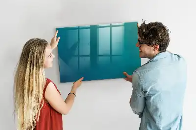 Magnetic dry erase board with sea abstraction design