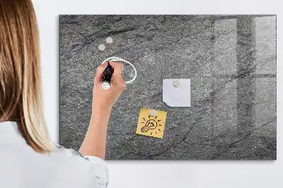 Magnetic dry erase board volcanic rock finish