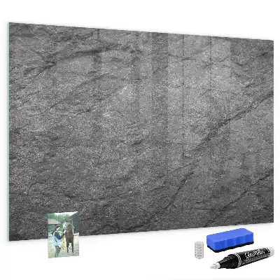 Magnetic dry erase board volcanic rock finish