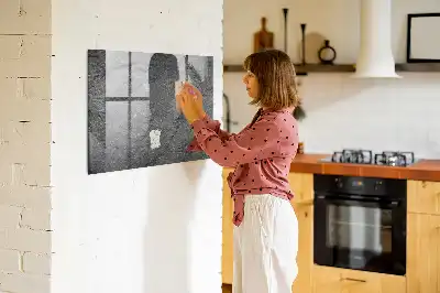 Magnetic dry erase board volcanic rock finish
