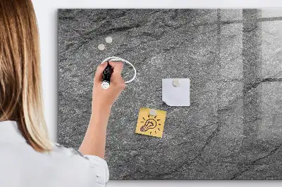 Magnetic dry erase board volcanic rock finish