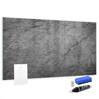 Magnetic dry erase board volcanic rock finish
