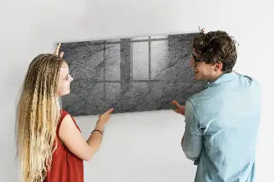 Magnetic dry erase board volcanic rock finish