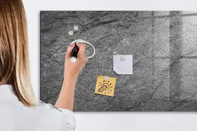 Magnetic dry erase board volcanic rock finish