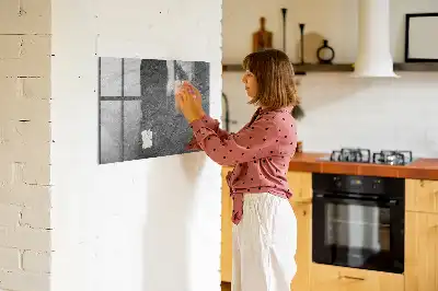 Magnetic dry erase board volcanic rock finish