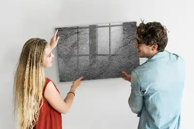 Magnetic dry erase board volcanic rock finish