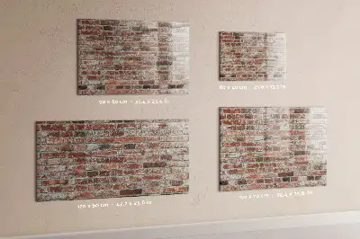 Magnetic dry erase board with a brick wall design