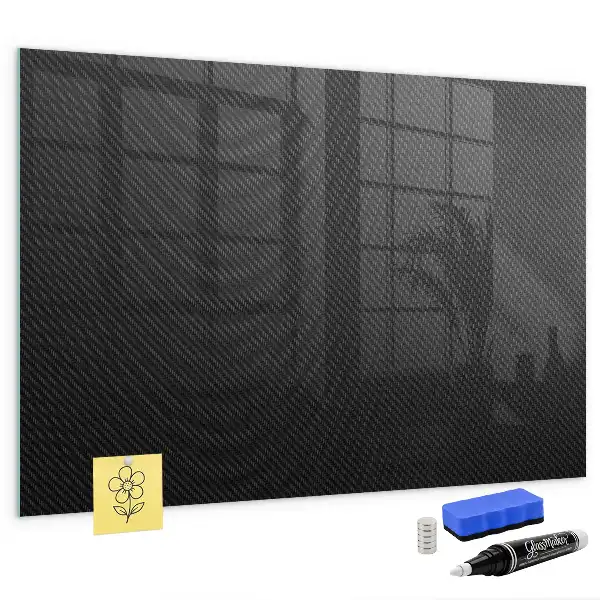Magnetic dry erase board dark abstraction design
