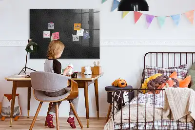 Magnetic dry erase board dark abstraction design