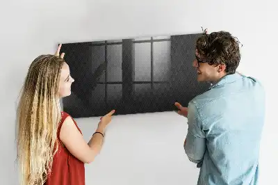 Magnetic dry erase board dark abstraction design