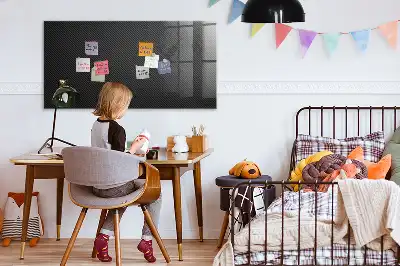 Magnetic dry erase board dark abstraction design