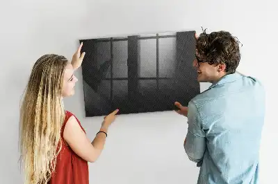 Magnetic dry erase board dark abstraction design