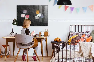 Magnetic dry erase board dark abstraction design