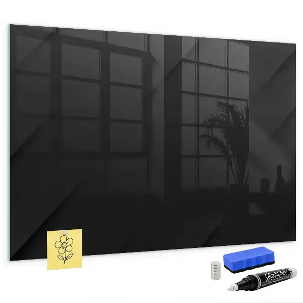 Magnetic dry erase board with a dark wall pattern