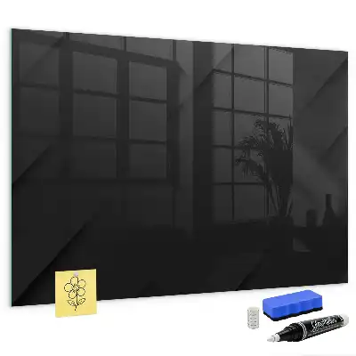 Magnetic dry erase board with a dark wall pattern
