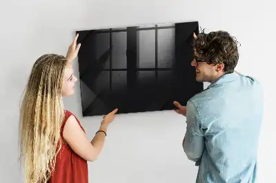 Magnetic dry erase board with a dark wall pattern