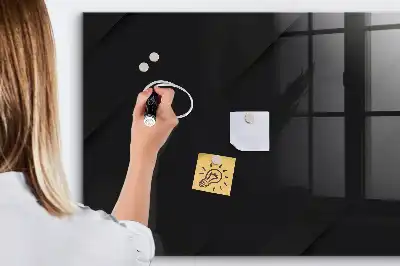 Magnetic dry erase board with a dark wall pattern