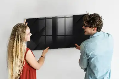 Magnetic dry erase board with a dark wall pattern