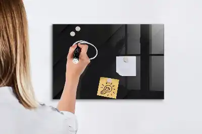 Magnetic dry erase board with a dark wall pattern