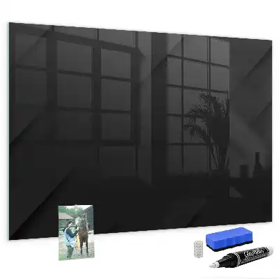 Magnetic dry erase board with a dark wall pattern