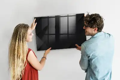 Magnetic dry erase board with a dark wall pattern