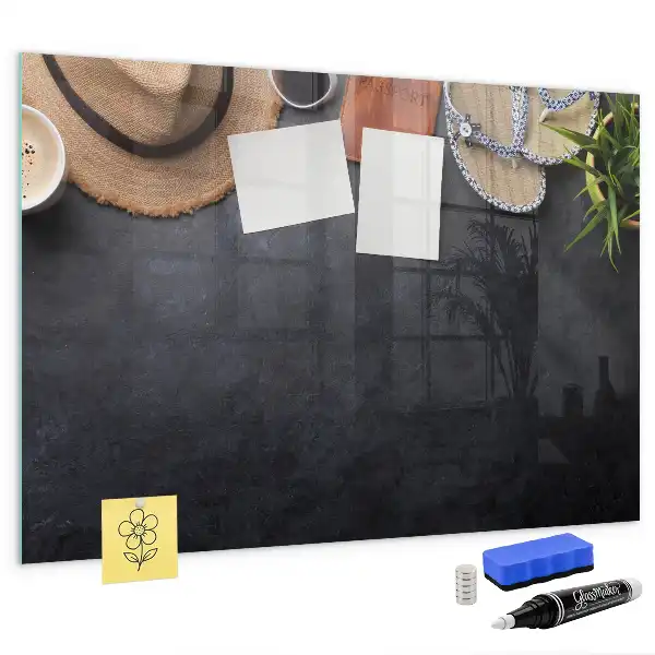 Magnetic dry erase board vacation design