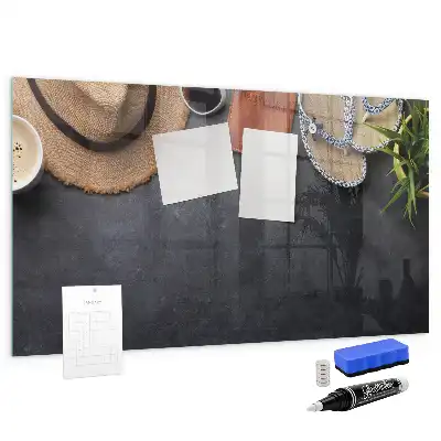 Magnetic dry erase board vacation design