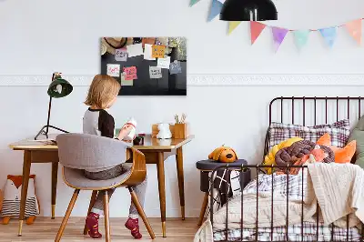 Magnetic dry erase board vacation design