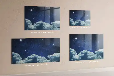 Magnetic dry erase board night sky design