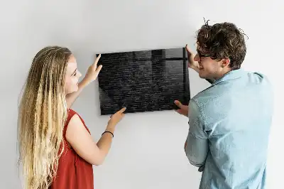 Magnetic dry erase board with a dark brick wall design