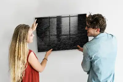 Magnetic dry erase board with a dark brick wall design