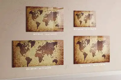 Magnetic dry erase board with an old world map design