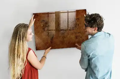 Magnetic dry erase board with world map country names