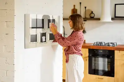 Magnetic dry erase board with a retro frame finish