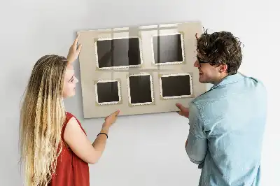 Magnetic dry erase board with a retro frame finish