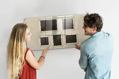 Magnetic dry erase board with a retro frame finish