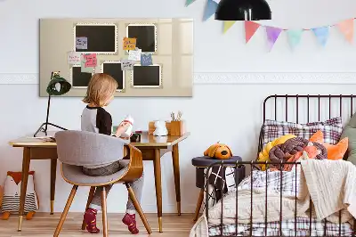 Magnetic dry erase board with a retro frame finish