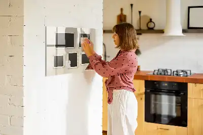 Magnetic dry erase board with a retro frame finish