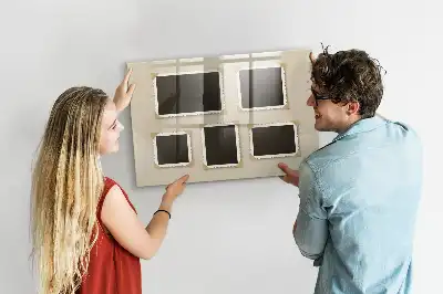 Magnetic dry erase board with a retro frame finish