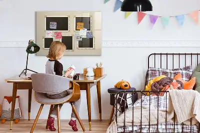 Magnetic dry erase board with a retro frame finish