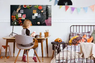 Magnetic dry erase board kitchen accessory