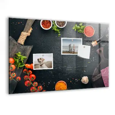 Magnetic dry erase board kitchen accessory
